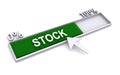 Rising green stock gauge