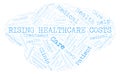 Rising Healthcare Costs word cloud. Royalty Free Stock Photo