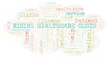 Rising Healthcare Costs word cloud. Royalty Free Stock Photo