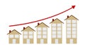 Rising Housing Market Concept Vector Illustration Royalty Free Stock Photo