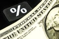 Rising interest rate of american dollar Royalty Free Stock Photo