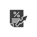 Rising interest rates vector icon