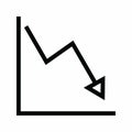 Rising Line Graph icon vector Royalty Free Stock Photo