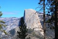 Rising nearly 5,000 feet above Yosemite Valley and 8,800 feet above sea level, Half Dome is a Yosemite icon Royalty Free Stock Photo
