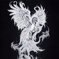 Rising Phoenix t-shirt design Royalty Free Stock Photo