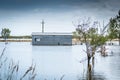 Rising sea levels cause fooding in coastal areas Royalty Free Stock Photo