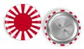 Rising Sun Flag of Japan steel pin brooch vector