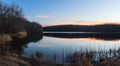 Rising Sun Lake Panorama Royalty Free Stock Photo