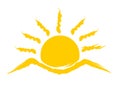 Rising sun logo Royalty Free Stock Photo