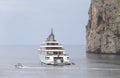 Rising sun megayacht in north coast of mallorca