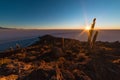 The rising sun over Uyuni Salt Flat, Bolivia Royalty Free Stock Photo