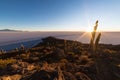 The rising sun over Uyuni Salt Flat, Bolivia Royalty Free Stock Photo