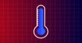 Rising Temperature due to global warming inside a glass mercury thermometer.