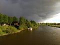 Rising thunderstorm over Nienburg on the Weser