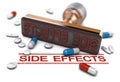 Risk assesment of drugs. Side effects of medical treatment Royalty Free Stock Photo