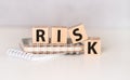 Risk assessment, decision to accept business result in uncertainty, unpredictable situation concept.