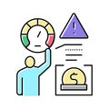 risk assessment startup color icon vector illustration