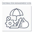 Risk avoidance line icon