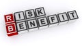 Risk benefit word block on white Royalty Free Stock Photo