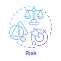 Risk blue gradient concept icon Royalty Free Stock Photo