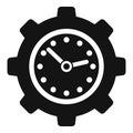 Risk clock gear icon simple vector. Business person Royalty Free Stock Photo