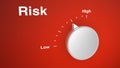 Risk control knob on red