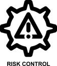 risk control, risk management, risk mitigation, risk, project risk, problem outline icon