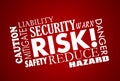 Risk Danger Safety Security Word Collage