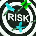 Risk On Dartboard Shows Unsafe