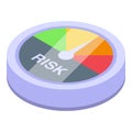 Risk data icon isometric vector. Business management