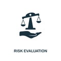 Risk Evaluation icon. Line style icon design from insurance icon collection. UI. Illustration of risk evaluation icon. Pictogram i
