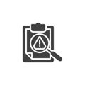 Risk evaluation vector icon