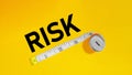 Risk factor is shown using the text. Risk management Royalty Free Stock Photo