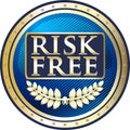 Risk Free Golden Label Icon
