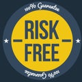 risk-free guarantee label. Vector illustration decorative design Royalty Free Stock Photo