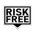 Risk free label or sticker on white background, vector illustration Royalty Free Stock Photo
