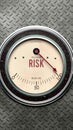 Risk that is hitting a full scale, showing a very high level of risk, overload of it, too much of it. Maximum Royalty Free Stock Photo
