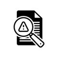 Black solid icon for Risk, alert and warning Royalty Free Stock Photo