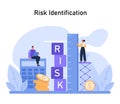 Risk Identification concept. Strategic evaluation of financial uncertainties