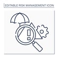 Risk identification line icon