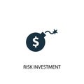 Risk investment icon. Simple element