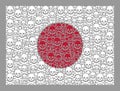 Risk Japan Flag - Mosaic of Poison Icons