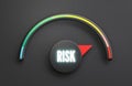 Risk level indicator rating of low middle and high on for Risk management and assessment concept by 3d render illustration Royalty Free Stock Photo
