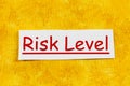 Risk level management high low assessment meter indicator measure Royalty Free Stock Photo