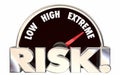 Risk Low High Extreme Speedometer Danger Level Royalty Free Stock Photo