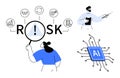 Risk Assessment and Artificial Intelligence Concept with Business Analysis and Technology Elements Royalty Free Stock Photo