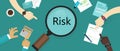 Risk management asset vulnerability assessment concept