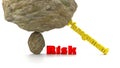 Risk management concept stabilized rocks Royalty Free Stock Photo