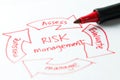 Risk management diagram Royalty Free Stock Photo