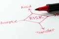 Risk management diagram Royalty Free Stock Photo